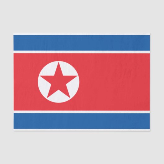 Noord-Koreaanse vlag Tissuepapier (Voorkant)