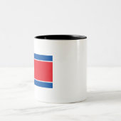 Noord-Koreaanse vlag Tweekleurige Koffiemok (Center)