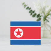 Noord-Koreaanse vlag, Vlag van Noord-Korea Briefkaart (Staand voorkant)
