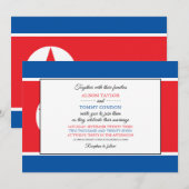 Noord-Koreaanse vlag, vlag van Noord-Korea Kaart (Voorkant / Achterkant)