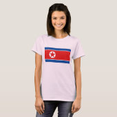 Noord-Koreaanse vlag x kaart T-Shirt (Voorkant volledig)