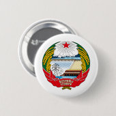 Noord-Koreaanse wapenschild Ronde Button 5,7 Cm (Voorkant /achterkant)