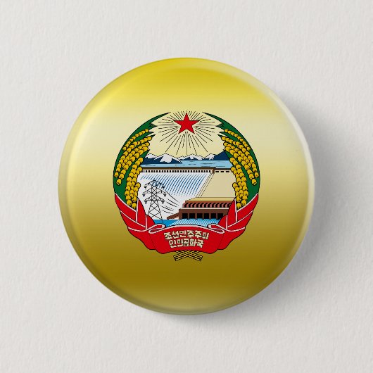 Noord-Koreaanse wapenstilstand Ronde Button 5,7 Cm (Voorkant)