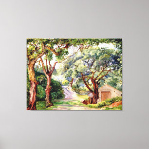 Noord - Kurkbomen bij Cintra nabij Lissabon Canvas Afdruk