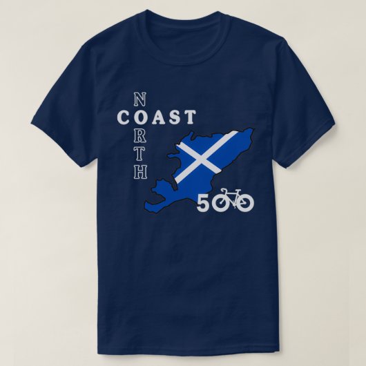Noord-kust: 500 cyclusuitdaging t-shirt (Design voorkant)