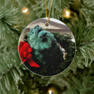 Noord-Leeuw bij het Art Institute of Chicago Keramisch Ornament