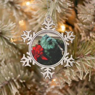 Noord-Leeuw bij het Art Institute of Chicago Tin Sneeuwvlok Ornament