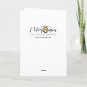 Noord licht gevouwen wenskaart met envelop kaart (Achterkant)