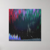 Noord-licht hedendaags landschap canvas afdruk (Voorkant)