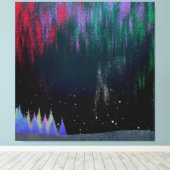 Noord-licht hedendaags landschap canvas afdruk (Insitu (Houten vloer))