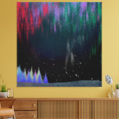 Noord-licht hedendaags landschap canvas afdruk (Insitu (Woonkamer))