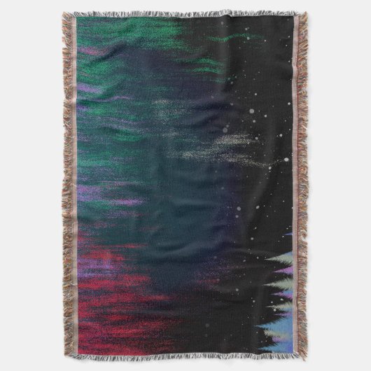 Noord-licht hedendaags landschap deken (Voorkant Verticaal)