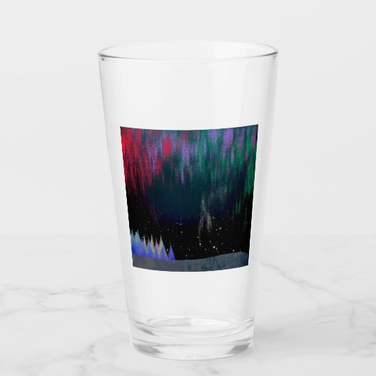 Noord-licht hedendaags landschap glas (Voorkant)