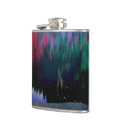 Noord-licht hedendaags landschap heupfles (Links)