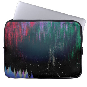 Noord-licht hedendaags landschap laptop sleeve