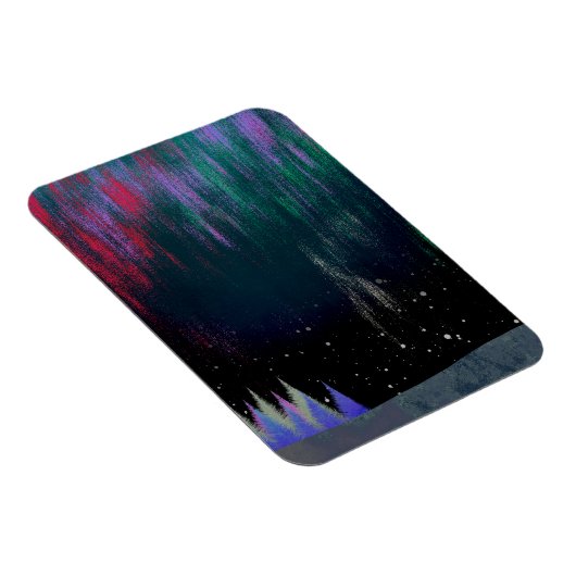 Noord-licht hedendaags landschap magneet (Rechterzijde)