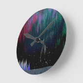 Noord-licht hedendaags landschap ronde klok (Hoek)