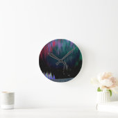 Noord-licht hedendaags landschap ronde klok (Huis)