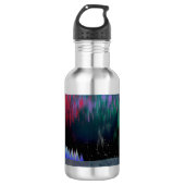 Noord-licht hedendaags landschap waterfles  (Voorkant)