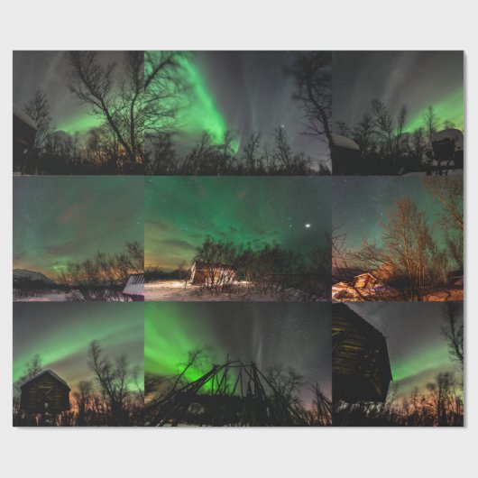 Noord-licht-omslagpapier Cadeaupapier (Vlak)