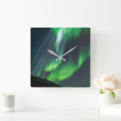 Noord-Lights Glowing | North Iceland Vierkante Klok (Huis)