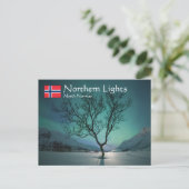 Noord-Lights Tree Briefkaart (Staand voorkant)