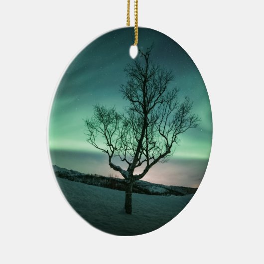 Noord-Lights Tree Keramisch Ornament (Rechts)