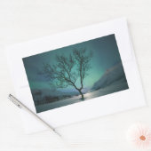 Noord-Lights Tree Rechthoekige Sticker (Envelop)