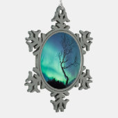 Noord-Lights Tree Tin Sneeuwvlok Ornament (Links)