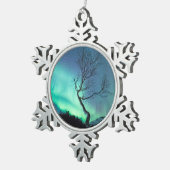 Noord-Lights Tree Tin Sneeuwvlok Ornament (Rechts)