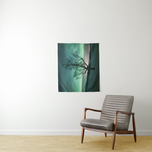 Noord-Lights Tree Wandkleed (In situ)