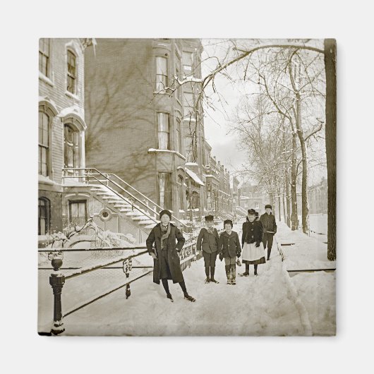 NOORD LINCOLN PARK CHICAGO W. VAN MENOMINEE 1890'S MAGNEET (Voorkant)