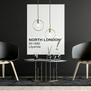 Noord-Londen Lilywhite - Volledige breedte Perfect Poster