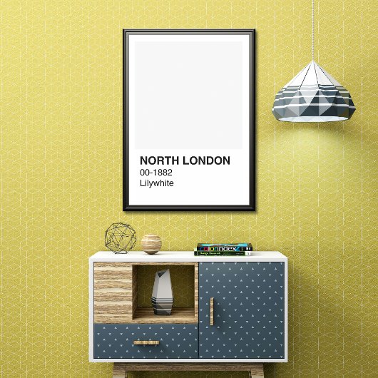 Noord-Londen Lilywhite - Witte grens Perfect Poster
