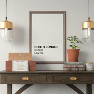 Noord-Londen Lilywhite - Witte grens Perfect Poster