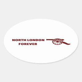Noord-Londen voor altijd Ovale Sticker