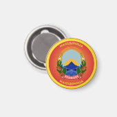 Noord-Macedonië Erfgoed Embleem Magneet (Voorkant / Achterkant)