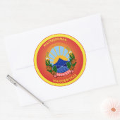 Noord-Macedonië Erfgoed Embleem Ronde Sticker (Envelop)