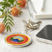 Noord-Macedonië Erfgoed Embleem Sleutelhanger (Zijkant)