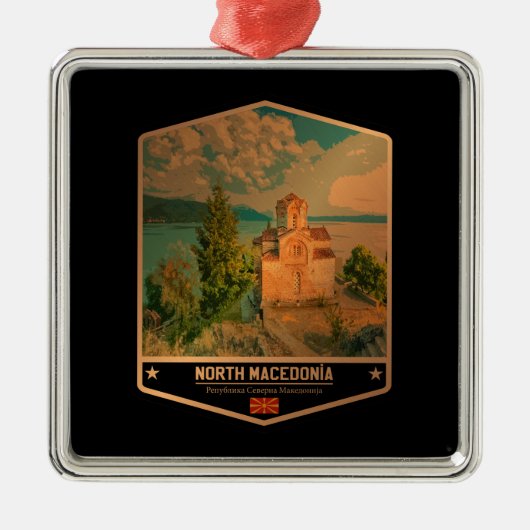 Noord-Macedonië Metalen Ornament (Voorkant)