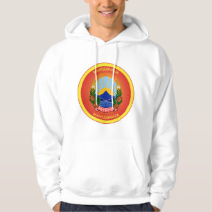 Noord-Macedonië Nationale Embleem Cirkel Vorm Hoodie