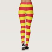 Noord-Macedonië Nationale vlag Kleuren gestript Leggings (Achterkant)