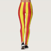 Noord-Macedonië Nationale vlag Kleuren gestript Leggings (Achterkant)