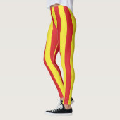 Noord-Macedonië Nationale vlag Kleuren gestript Leggings (Links)