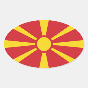 Noord-Macedonië Ovale Sticker