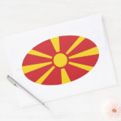 Noord-Macedonië Ovale Sticker (Envelop)