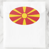 Noord-Macedonië Ovale Sticker (Tas)