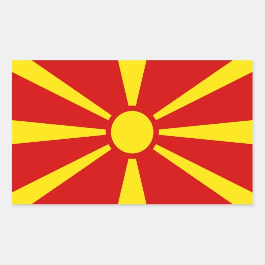 Noord-Macedonië Rechthoekige Sticker (Voorkant)