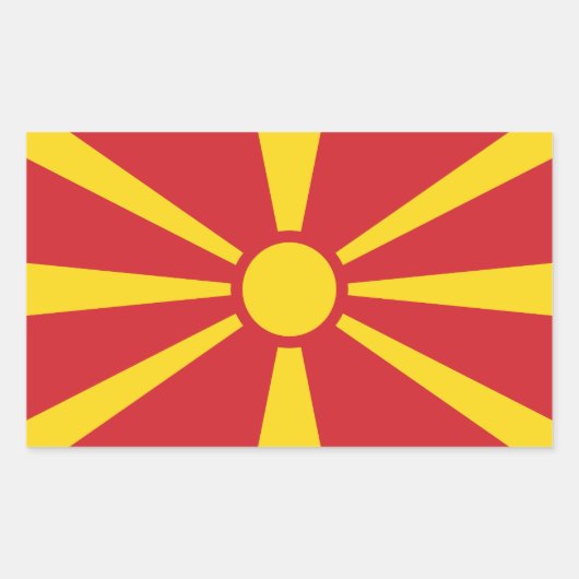 Noord-Macedonië Rechthoekige Sticker (Voorkant)