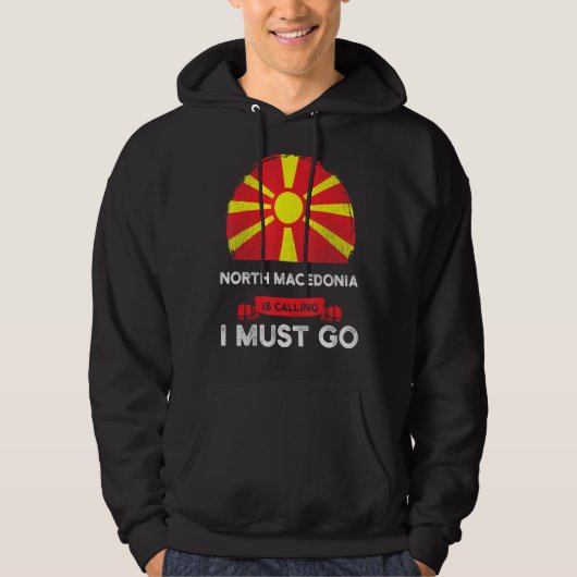 Noord-Macedonië roept dat ik naar Macedonië moet Hoodie (Voorkant)